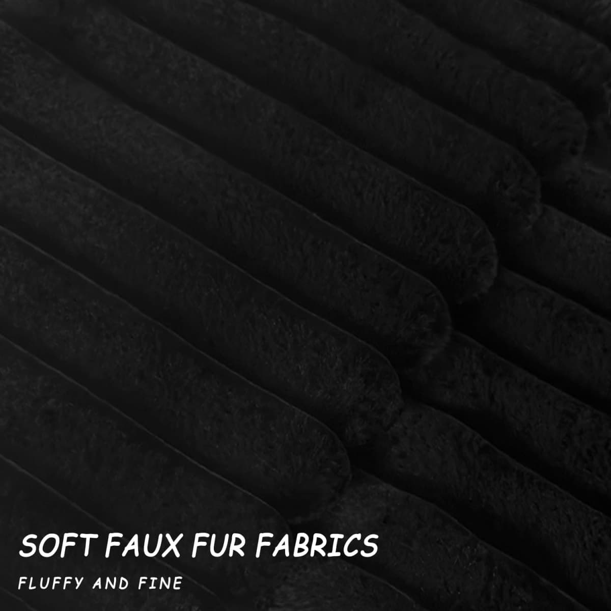 1 Pack 18x18 Pillow Cover Velvet Pillow Covers, Faux Fur Square Throw Pillow Covers for Living Room Decorations Throw Pillow Case, Throw Pillow Cover Cushion Cover for Home Sofa Bedroom Car, Black thumbnail 2