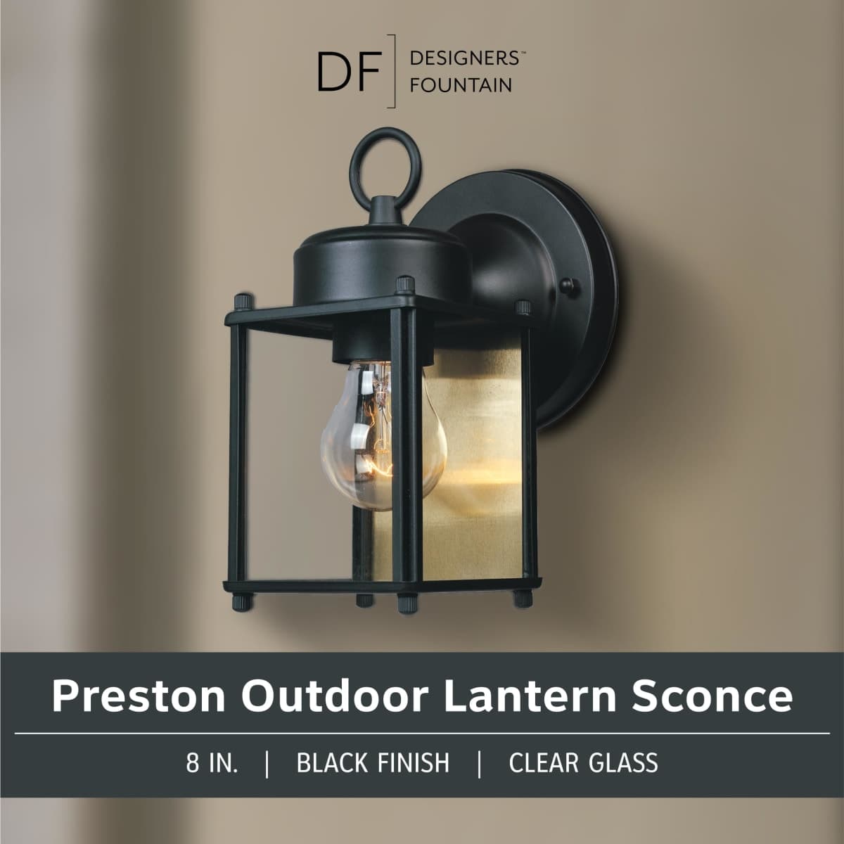 Designers Fountain 1161-BK Value Collection Wall Lanterns, Black thumbnail 2