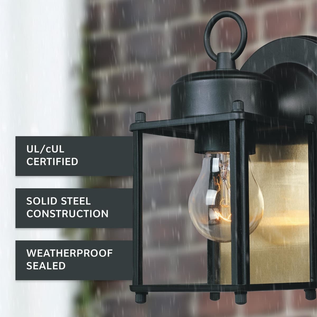 Designers Fountain 1161-BK Value Collection Wall Lanterns, Black thumbnail 3