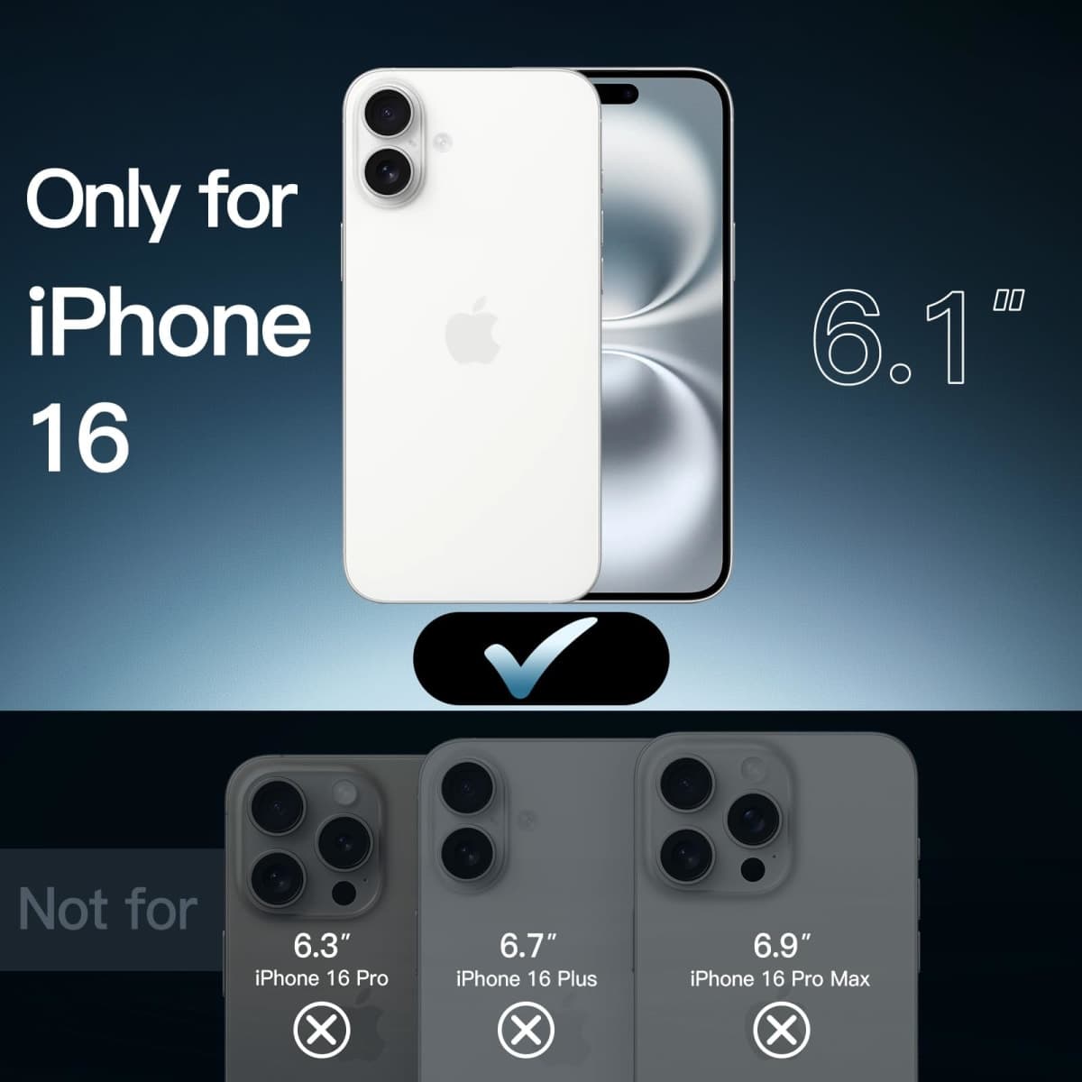 JETech Case for iPhone 16 6.1-Inch, Non-Yellowing Shockproof Phone Bumper Cover, Anti-Scratch Clear Back (Clear) thumbnail 2
