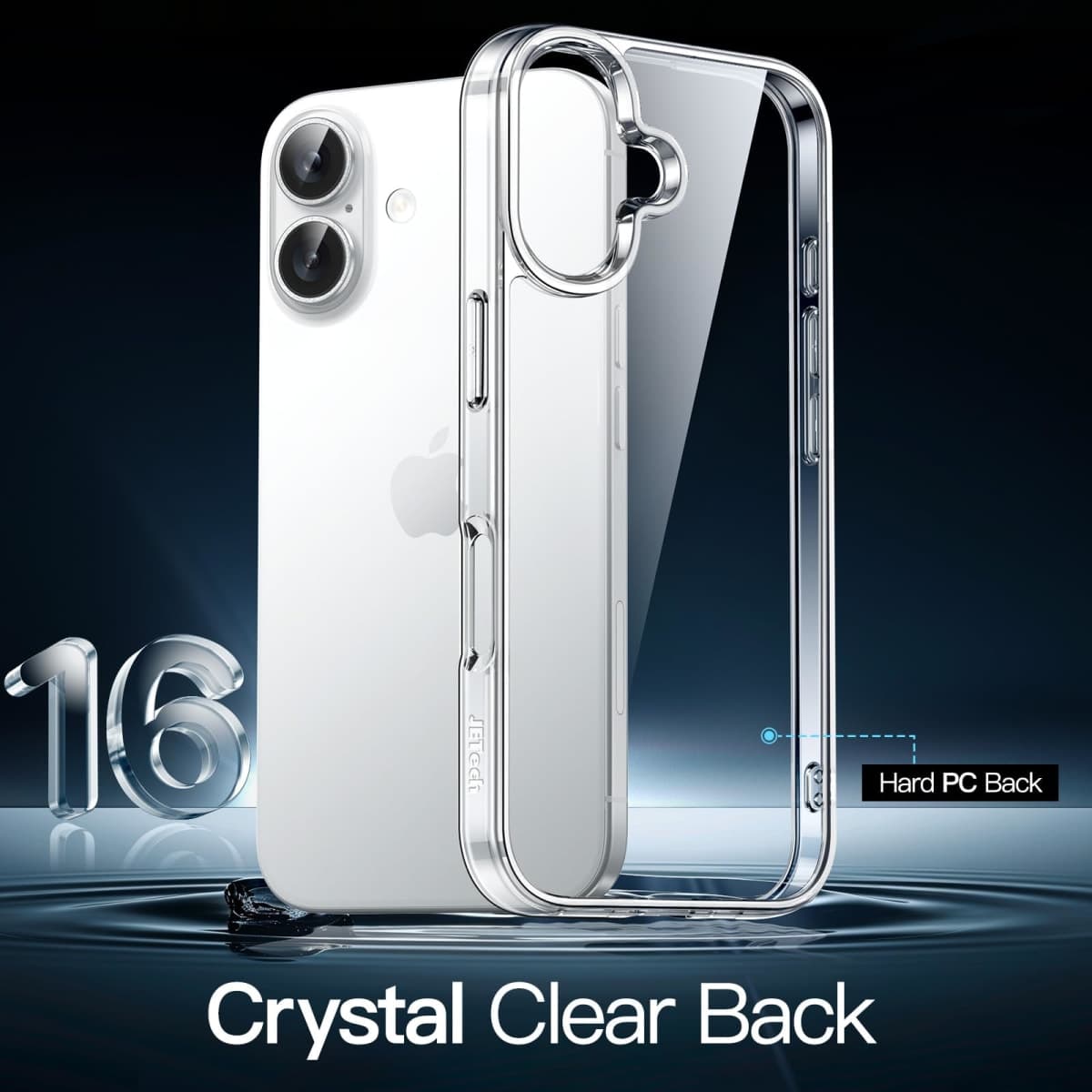 JETech Case for iPhone 16 6.1-Inch, Non-Yellowing Shockproof Phone Bumper Cover, Anti-Scratch Clear Back (Clear) thumbnail 3