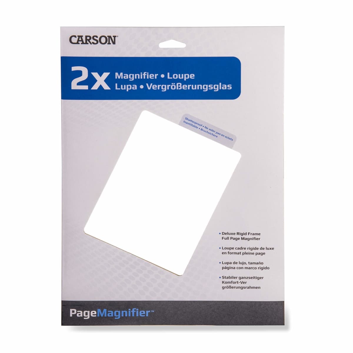 Carson 2X Power Rigid Frame 8.5x11 Inch Page Magnifier for Reading Newspapers, Magazines, Books and More (DM-21) — image 1