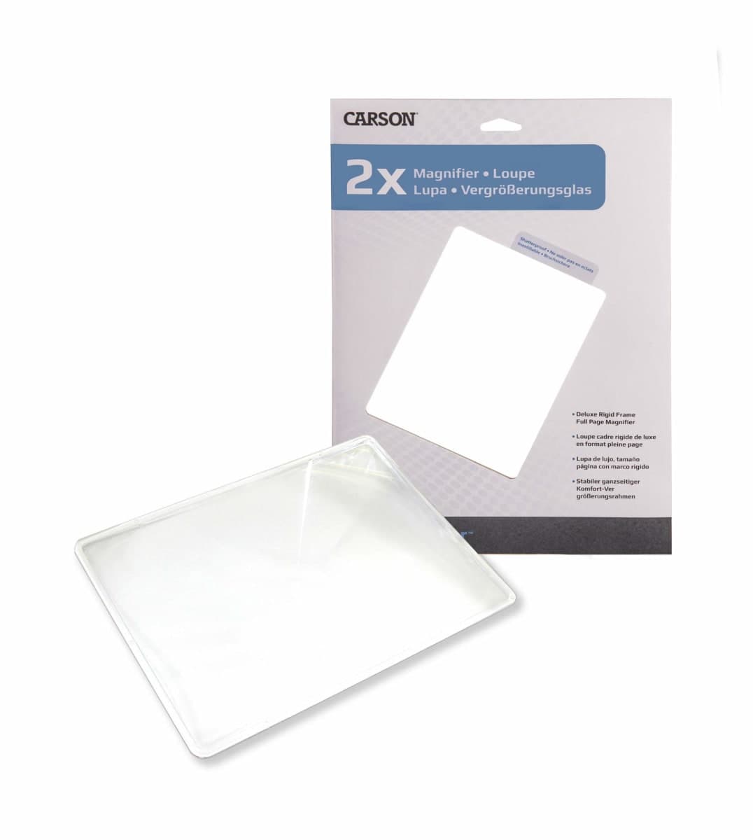 Carson 2X Power Rigid Frame 8.5x11 Inch Page Magnifier for Reading Newspapers, Magazines, Books and More (DM-21) thumbnail 4
