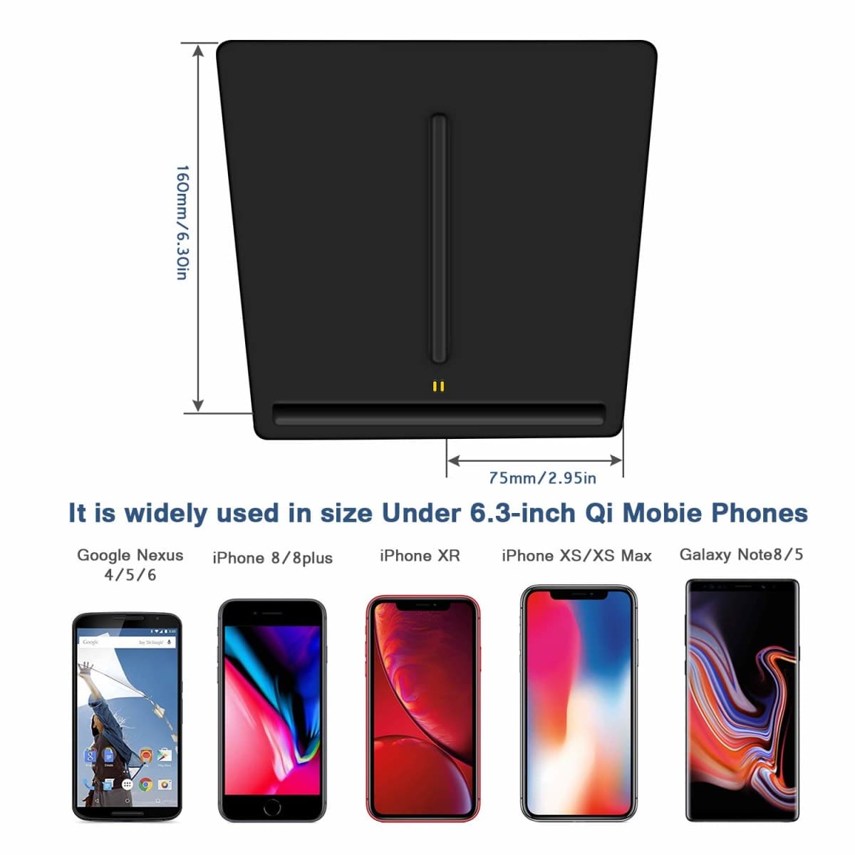VXDAS Wireless Charger, Dual 10W QI Wireless Phone Charging Pad M3 Car Center Console for Tesla Model 3 Accessories Panel with 7pcs Custom Cup Mat Center Console Liner mat-Upgrade thumbnail 3