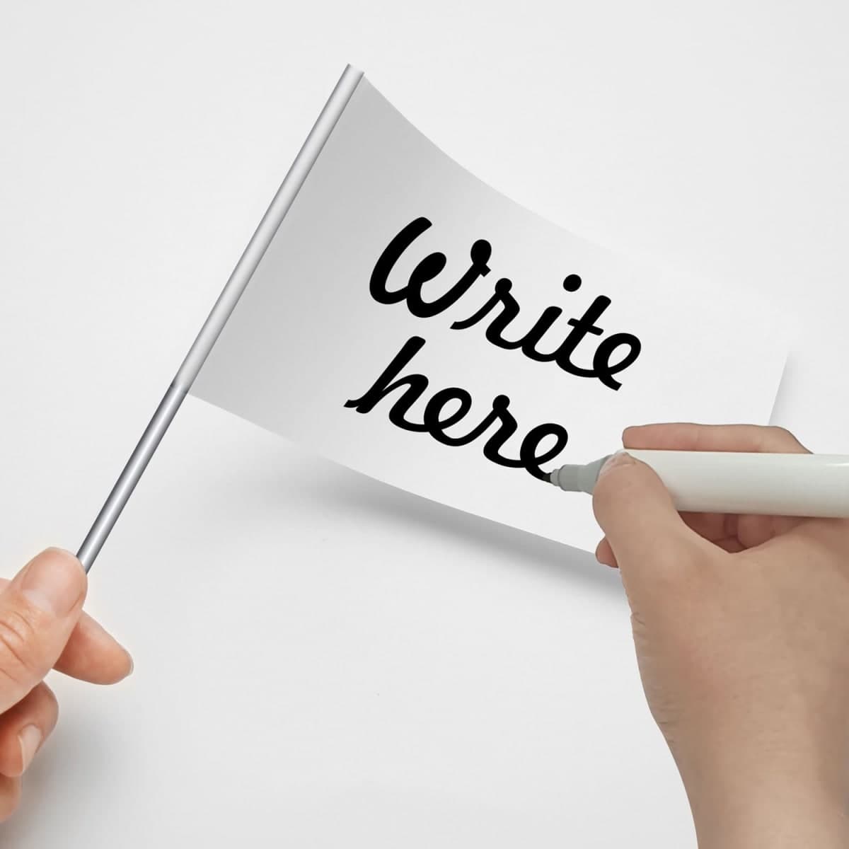 50 pack white marking flags thumbnail 3