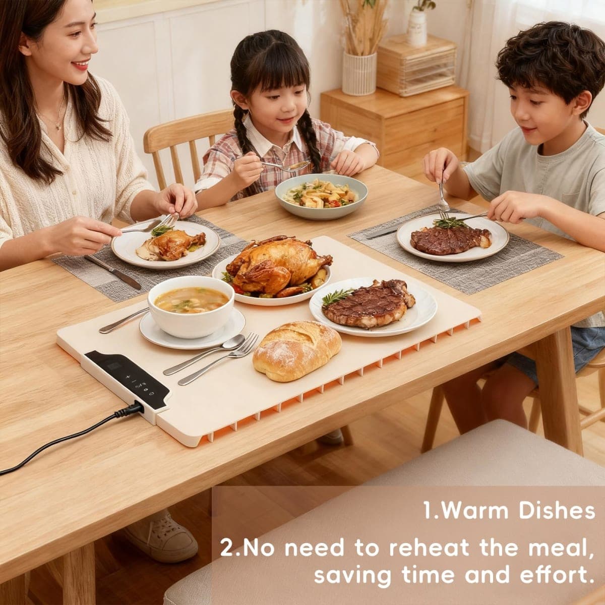 Sourdough Starter Warmer Proofer Mat with 85-210°F Temp Control & 12H Timer, Full-Surface Fast Heating Silicone Food Warmer Mat for Sourdough, Baking, Yogurt, Kombucha, and Daily Home Use(Medium) thumbnail 5