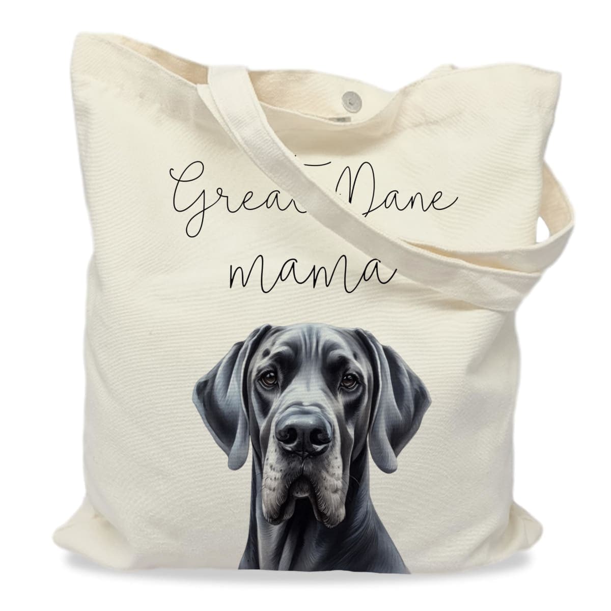 KGHYT Great Dane Mama Canvas Tote Bag for Dog Mom, Reusable Cotton Shoulder Bag, Large Breed Lover Gift.(064) — image 1