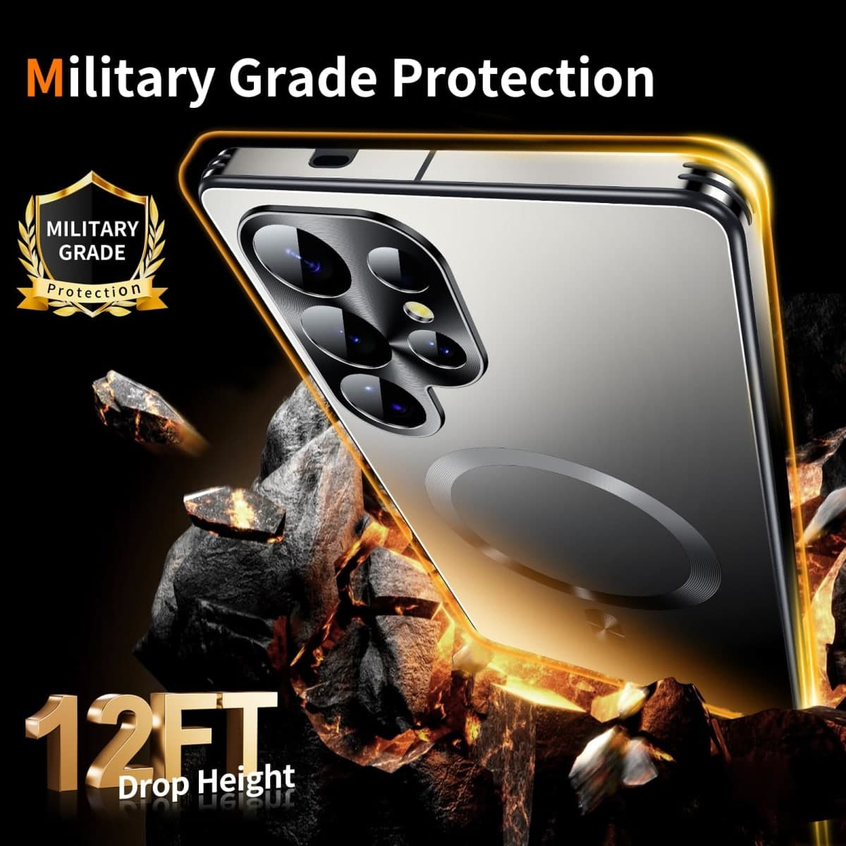YOOVEI for Samsung Galaxy S25 Ultra Case,Black thumbnail 5