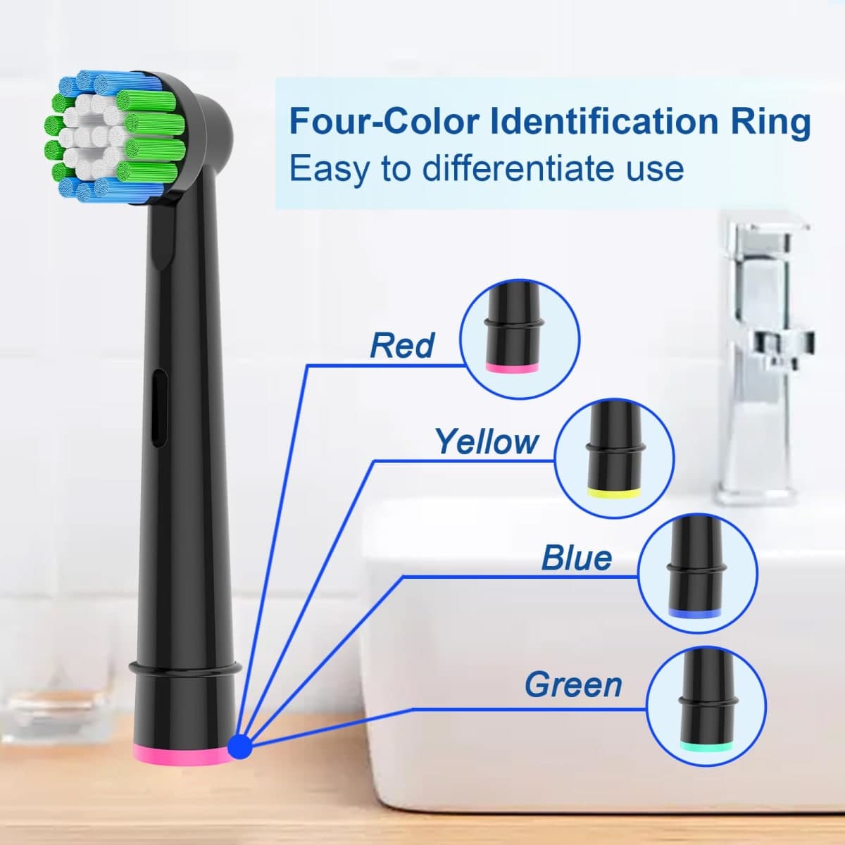 8pcs Professional Toothbrush Replacement Heads, Compatible with Braun Oral-B Electric Toothbrush, Pro1000 /1500/100/500/Vitality/Genius X/7000/7500/8000/9600 Etc. thumbnail 5