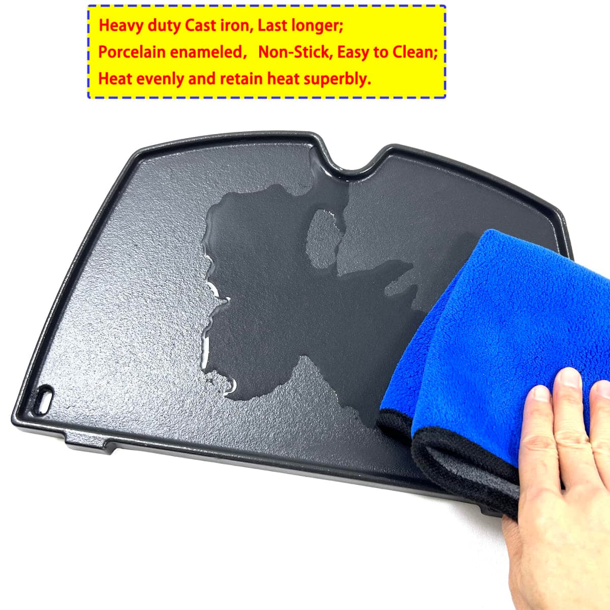Direct Store DC128 7658 Cast Iron Griddle for Weber Spirit 200, Spirit 300, Spirit II 200, Spirit II 300, Spirit E210, E310, Genesis Silver/Gold B/C, Genesis 1000-5000, Replace for Weber 7597 Griddle thumbnail 5