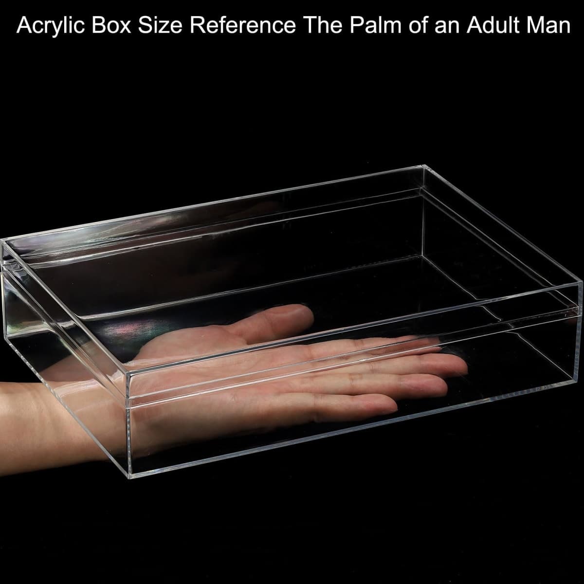PATIKIL Acrylic Box with Lid 10.24" x 7.09" x 2.36", Clear Acrylic Display Boxes Plastic Square Cube Containers Storage Organizer for Candy Tiny Jewelry Artwork Display thumbnail 3