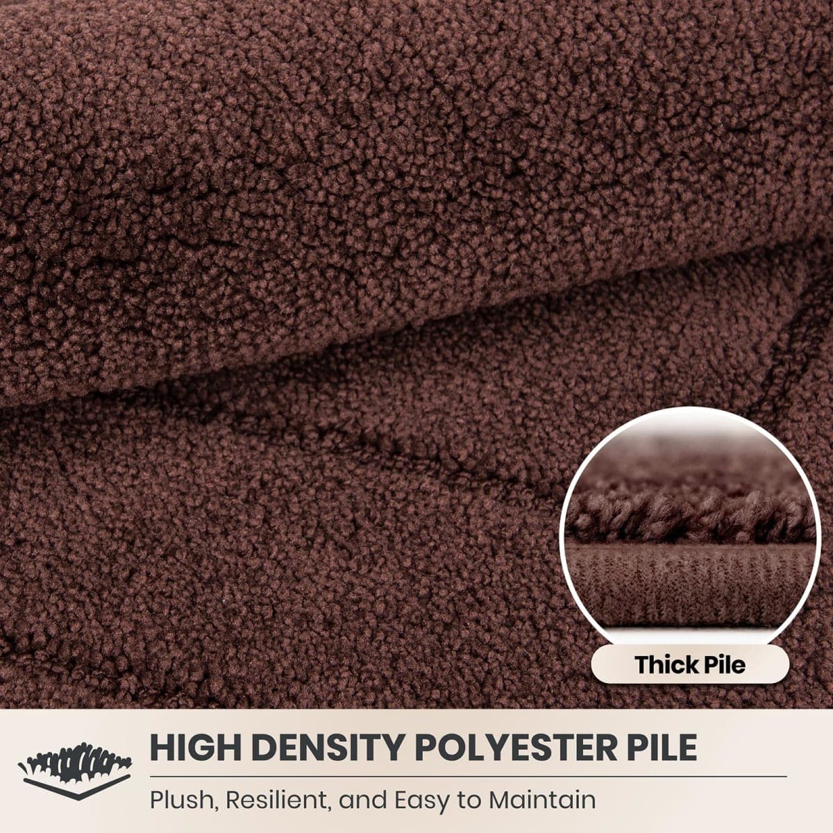 PURRUGS Dirt Trapping Door Mat 32" x 47", Non-Slip/Skid Machine Washable Entryway Rug, Dog Doormat, Super Absorbent Welcome Mat for Muddy Wet Shoes and Paws, Brown thumbnail 4