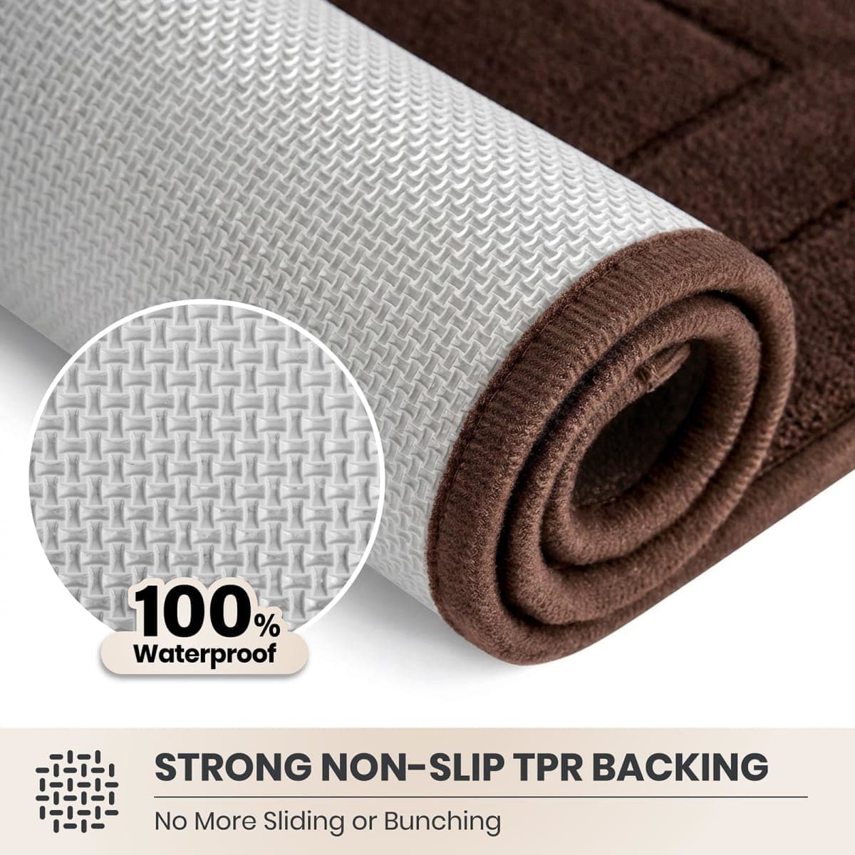 PURRUGS Dirt Trapping Door Mat 32" x 47", Non-Slip/Skid Machine Washable Entryway Rug, Dog Doormat, Super Absorbent Welcome Mat for Muddy Wet Shoes and Paws, Brown thumbnail 5