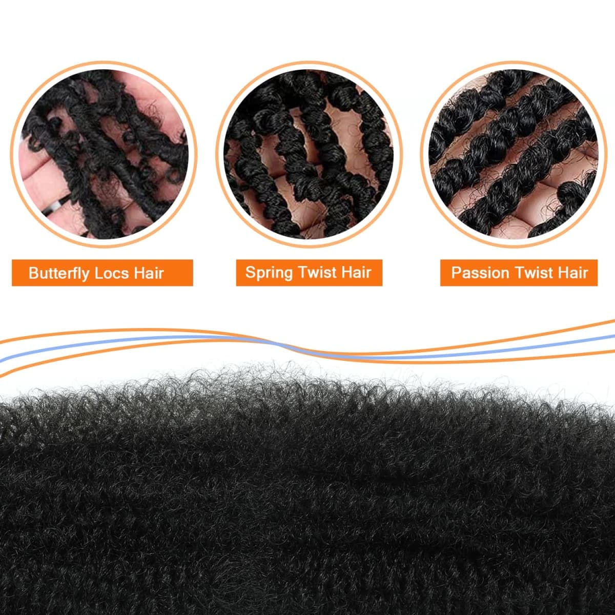 GZVIS Springy Afro Hair Extensions 12 Inch 3 Packs Kinky Hair Black Pre Foamed Marley Hair Extensions for Black Women 12 Inch 1B thumbnail 4