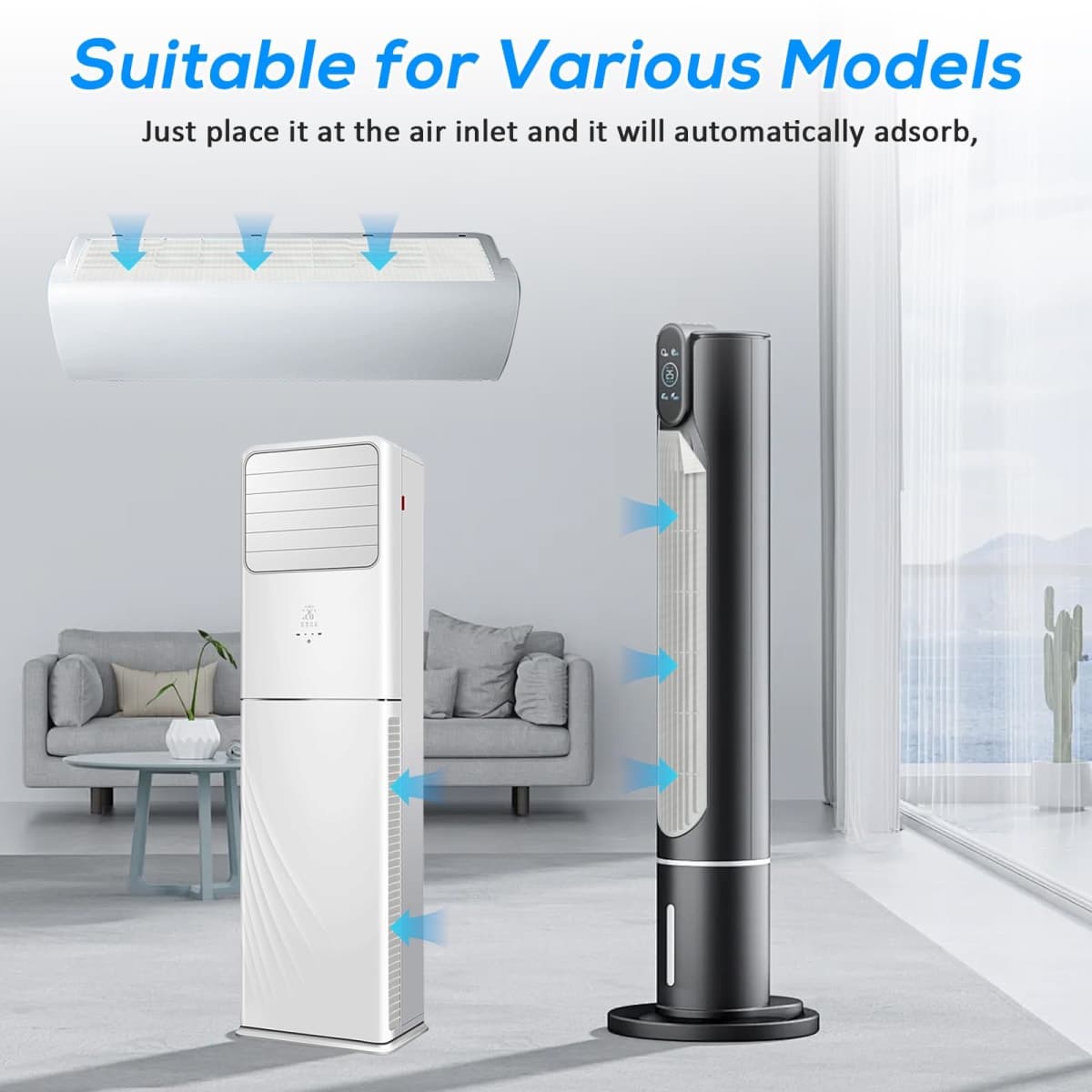 LSVFHADBFM Mini Split Cover Wall Sleeve for Air Conditioner Line Set Covers with air Conditioning Filter Cotton for Outside Units AC Sleeve Through The Wall Pipe Accessories (8.66 inches Length) thumbnail 3