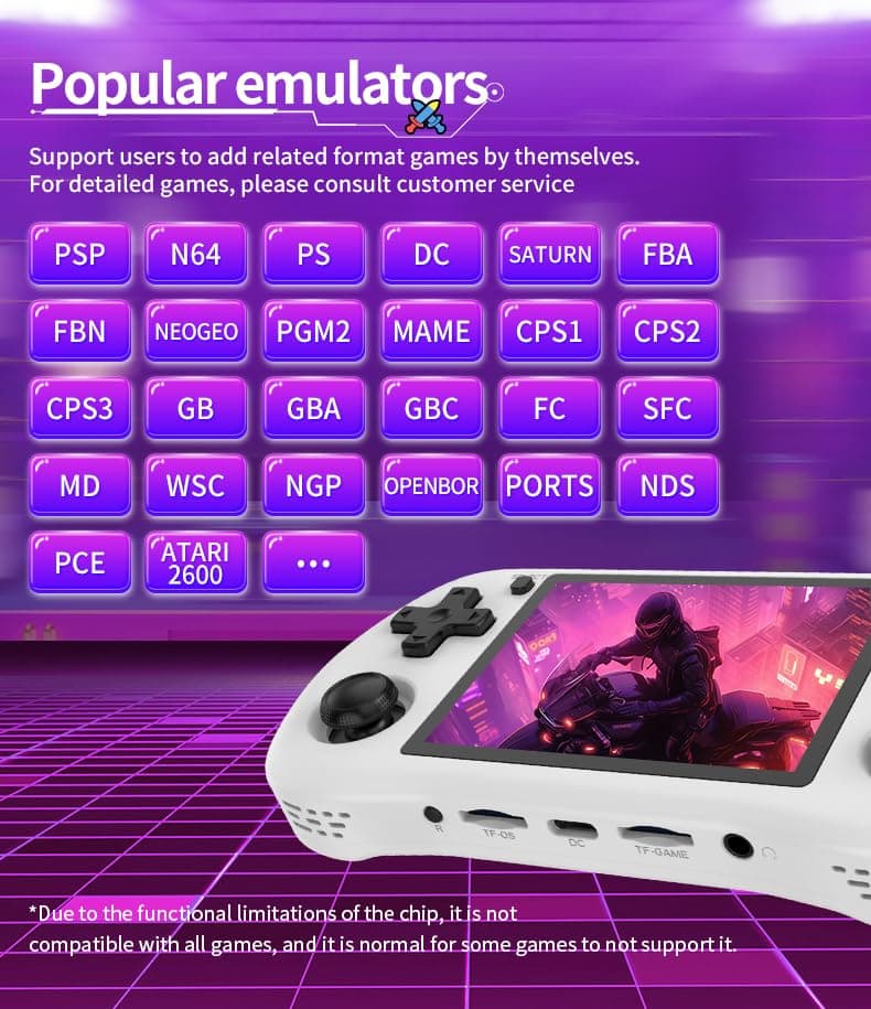 Powkiddy X35H Retro Handheld Game Console, - 10,000+ Games, 3.5" IPS, HDMI TV-Out, 4-6 Hour Playtime, Hall Joysticks, 64GB+ Dual Slots (White) thumbnail 5