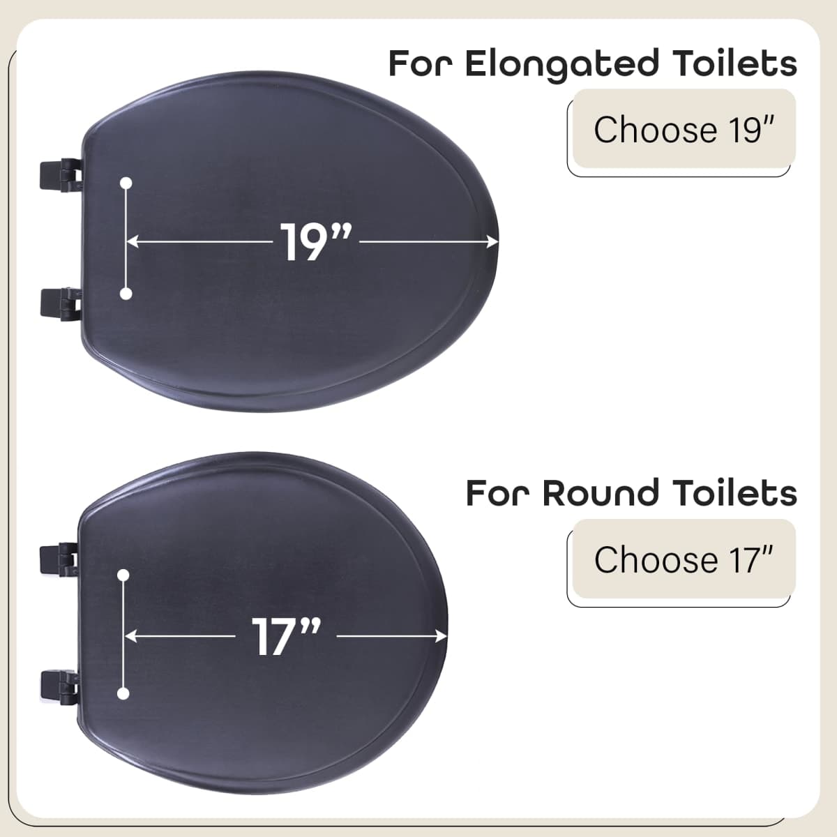 Achim Home Furnishings TOVYELBK04 Fantasia Elongated Toilet Seat, 19-Inch, Soft Black thumbnail 3