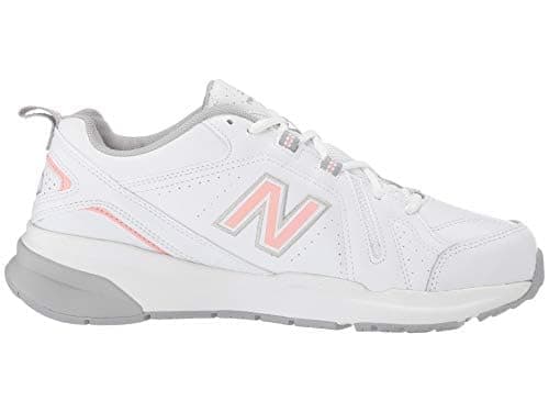 New Balance Women's 608 V5 Casual Comfort Cross Trainer, White/Pink, 7 W thumbnail 4