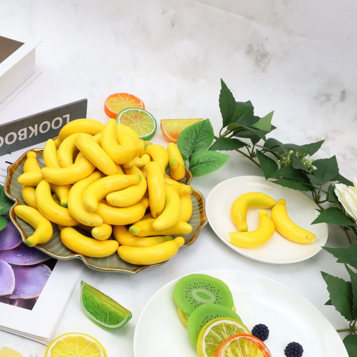 Gresorth 40pcs MINI Artificial Yellow Banana Decoration Fake Fruit Home Party Christmas DIY Material - 3.5 cm thumbnail 5