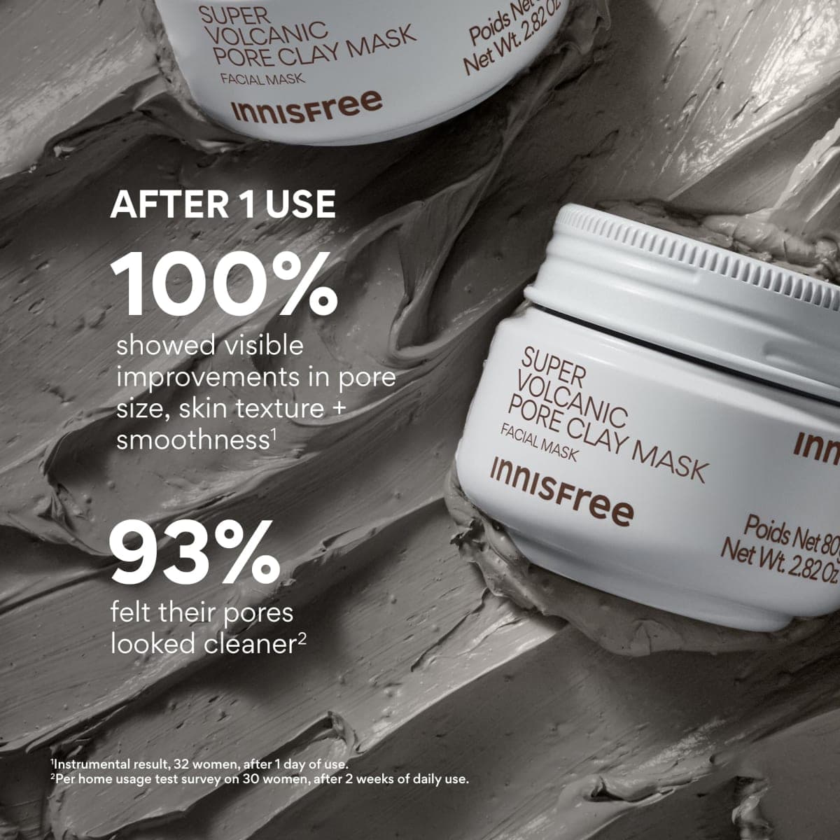 Innisfree Super Volcanic Clay Mask, Premium Korean Skincare with AHA and Natural Clusters for Deep Pore Detox, Gentle Exfoliation, Oil Control thumbnail 4