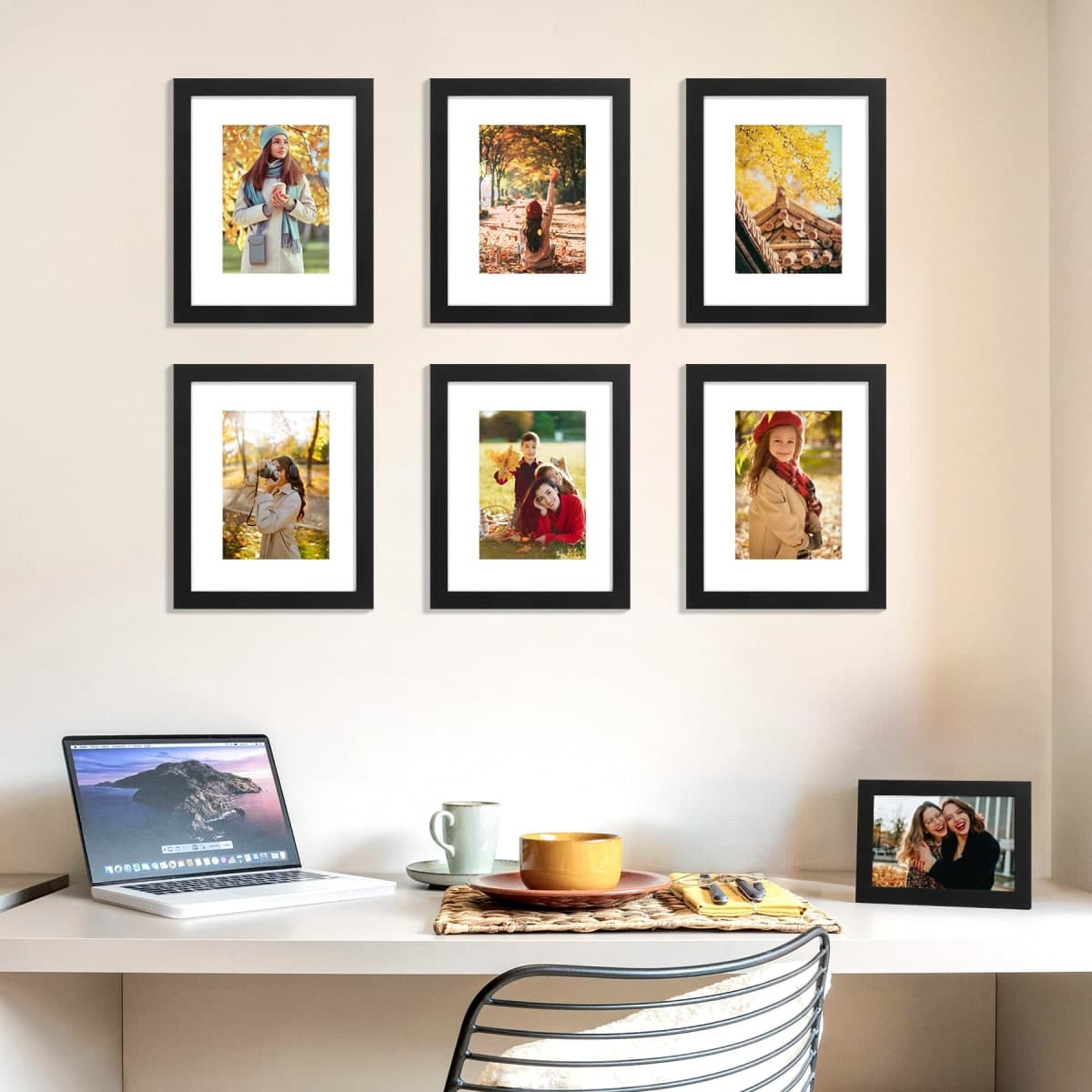 decorUhome 8x10 Picture Frame, Display Pictures 5x7 with Mat or 8x10 without Mat, Wall & Tabletop Display Photo Frame, Black, 1 Pack thumbnail 2