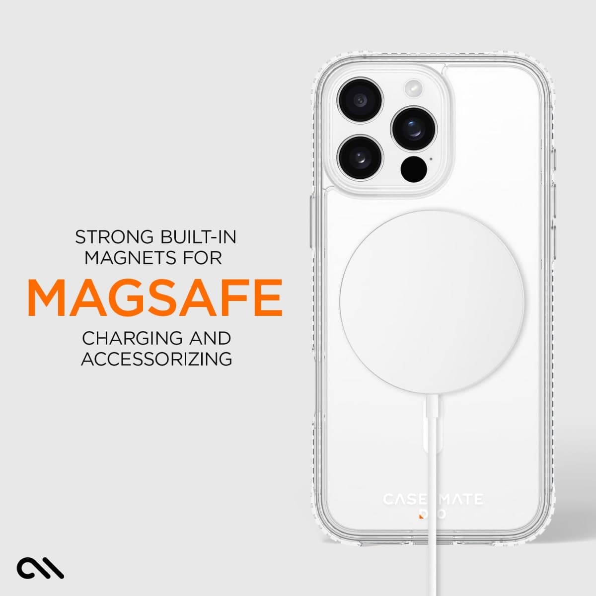 Case-Mate iPhone 16 Pro Max Case [Compatible with MagSafe] Tough Shockproof Phone Case with 16ft D3O Drop Protection - Premium Rugged Cover for iPhone 16 Pro Max - Clear thumbnail 5