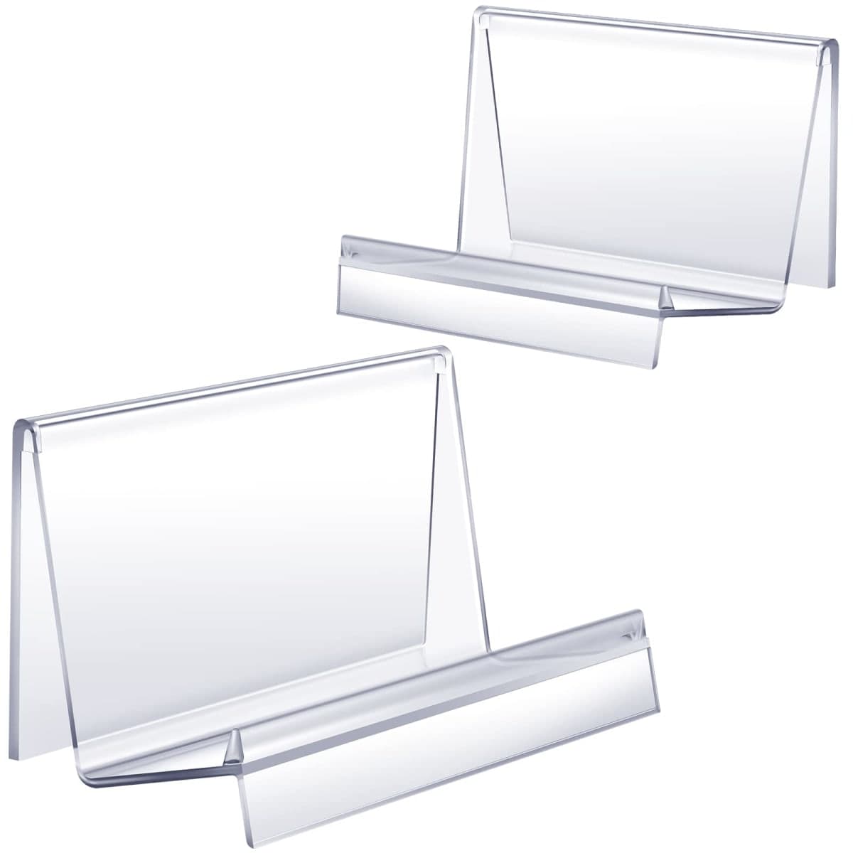 Purse Display Stand Clear Acrylic Wallet Display Stand Holder Purse Jewelry Stand Handbag Display Stand Acrylic Purse Organizer for Bag Phone Cards Cosmetic Store Business, 5.5 x 3.3 x 3 Inch (2 Pcs) — image 1