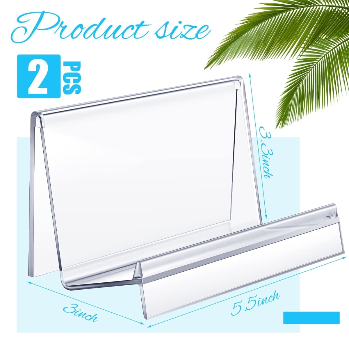 Purse Display Stand Clear Acrylic Wallet Display Stand Holder Purse Jewelry Stand Handbag Display Stand Acrylic Purse Organizer for Bag Phone Cards Cosmetic Store Business, 5.5 x 3.3 x 3 Inch (2 Pcs) thumbnail 2