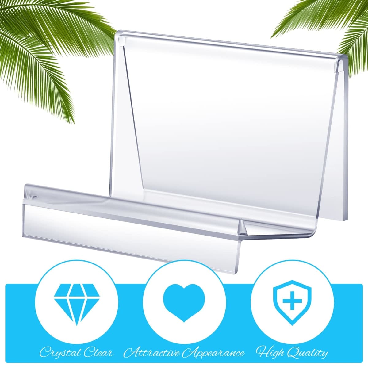 Purse Display Stand Clear Acrylic Wallet Display Stand Holder Purse Jewelry Stand Handbag Display Stand Acrylic Purse Organizer for Bag Phone Cards Cosmetic Store Business, 5.5 x 3.3 x 3 Inch (2 Pcs) thumbnail 4