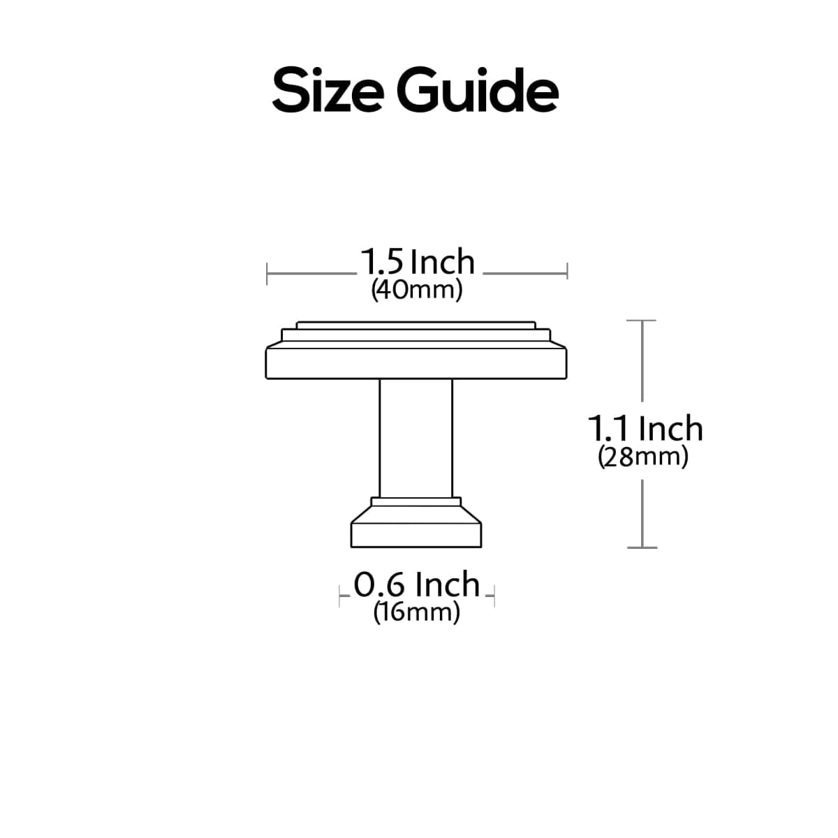 Alzassbg 6 Pack Brushed Satin Nickel Cabinet Knobs, 1.3 Inch(32mm) Kitchen Cabinet Hardware Rectangle Knob for Cupboard and Drawer AL6072SN thumbnail 5