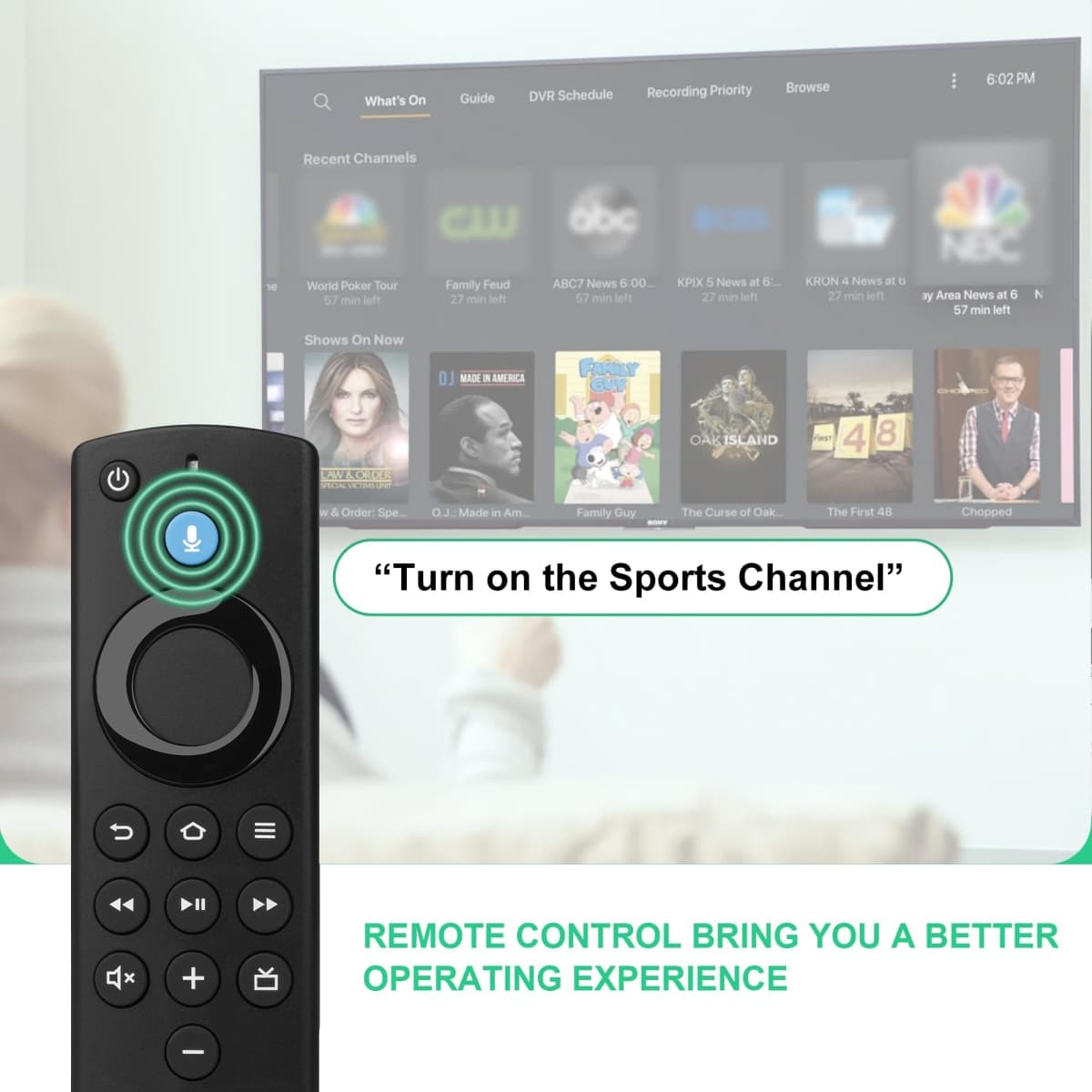 Replacement Voice Remote Control fit for Fire Smart TV Stick,TVs 4K/Lite/4K Max,TV Cube(1st Ge/2nd Gen),Smart TVs(3rd Gen),Not for Samsung/Roku TV thumbnail 3