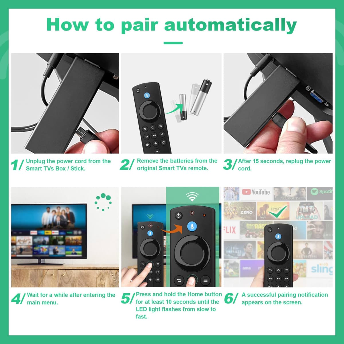 Replacement Voice Remote Control fit for Fire Smart TV Stick,TVs 4K/Lite/4K Max,TV Cube(1st Ge/2nd Gen),Smart TVs(3rd Gen),Not for Samsung/Roku TV thumbnail 4