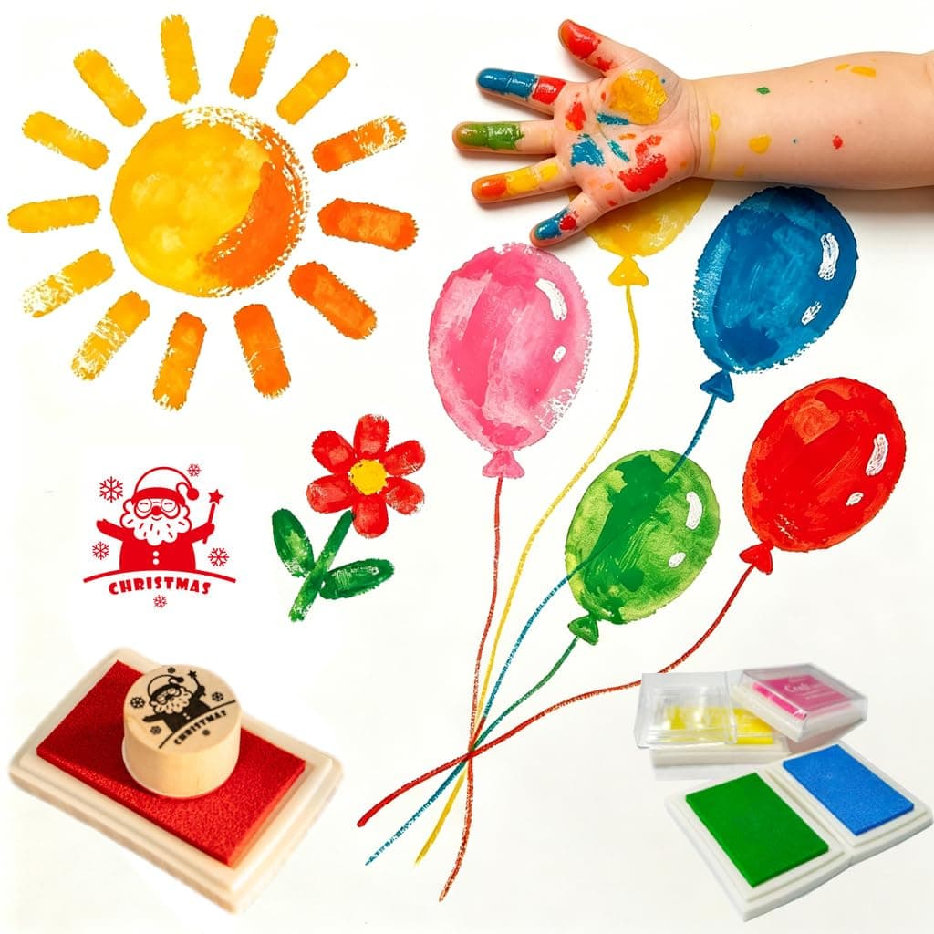 6 Pcs Craft Ink Pad,Washable Ink Pads for Kids Multicolor Ink Pads for Rubber Stamps,Paper,Scrapbooking,Wood Fabric,6 Unique Pure Colors thumbnail 2