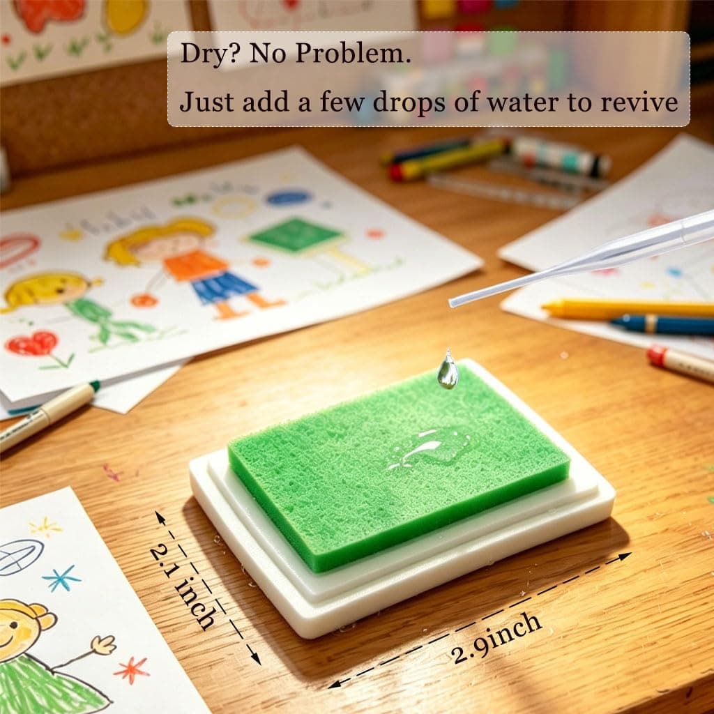 6 Pcs Craft Ink Pad,Washable Ink Pads for Kids Multicolor Ink Pads for Rubber Stamps,Paper,Scrapbooking,Wood Fabric,6 Unique Pure Colors thumbnail 5