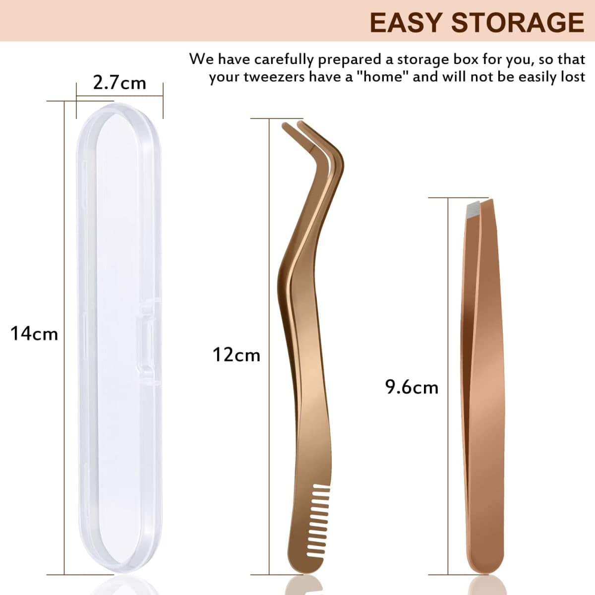 B&Qaugen False Eyelash Applicator Tool 2 pieces for Lash Clusters, Gold DIY Eyelash Tweezers Set (Golden,2pcs) thumbnail 5