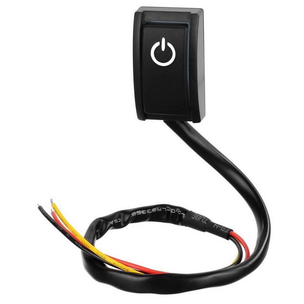 Jtron Car DIY Paste Type Button Switch, ON/OFF DC 12V/200mA, Black — image 1