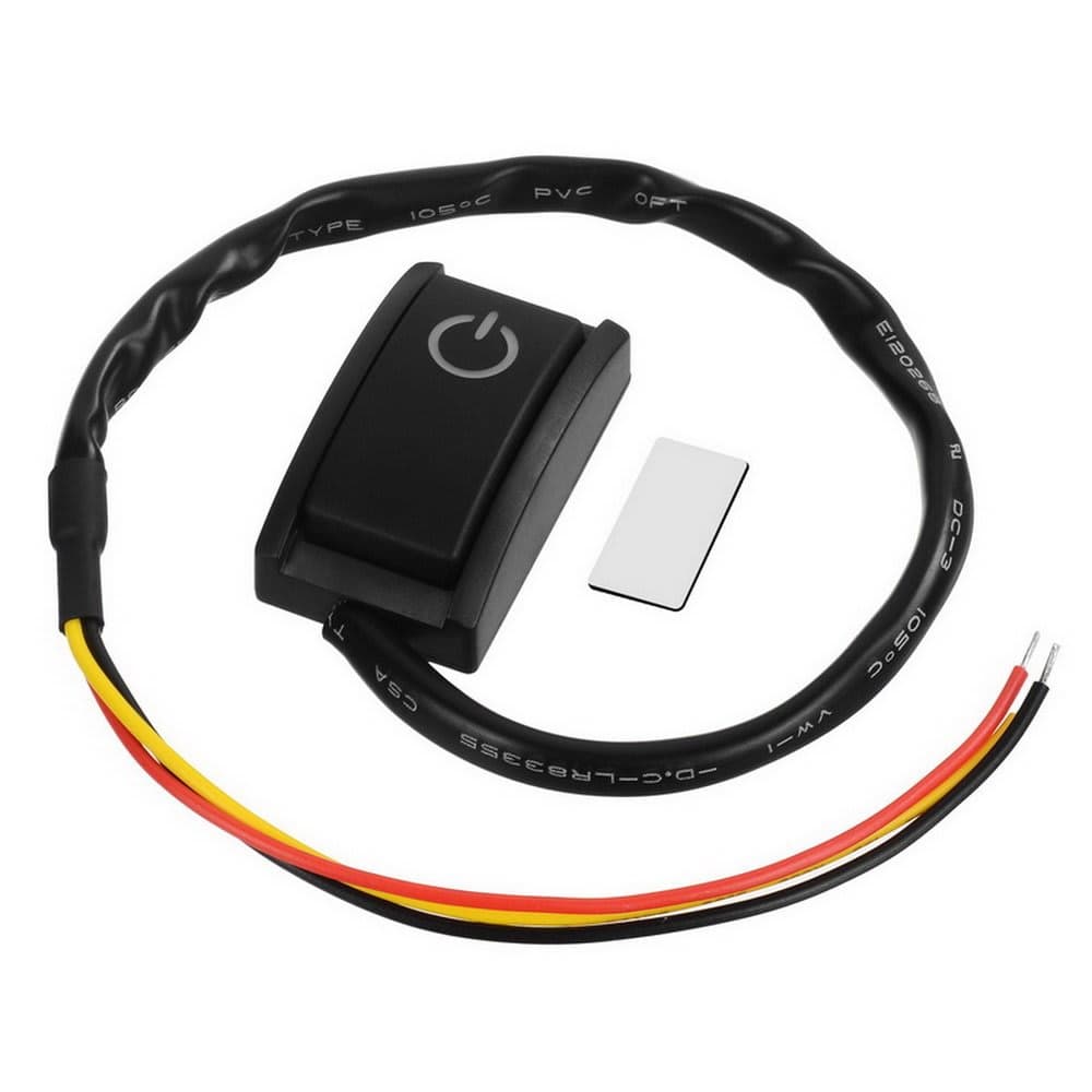 Jtron Car DIY Paste Type Button Switch, ON/OFF DC 12V/200mA, Black thumbnail 4