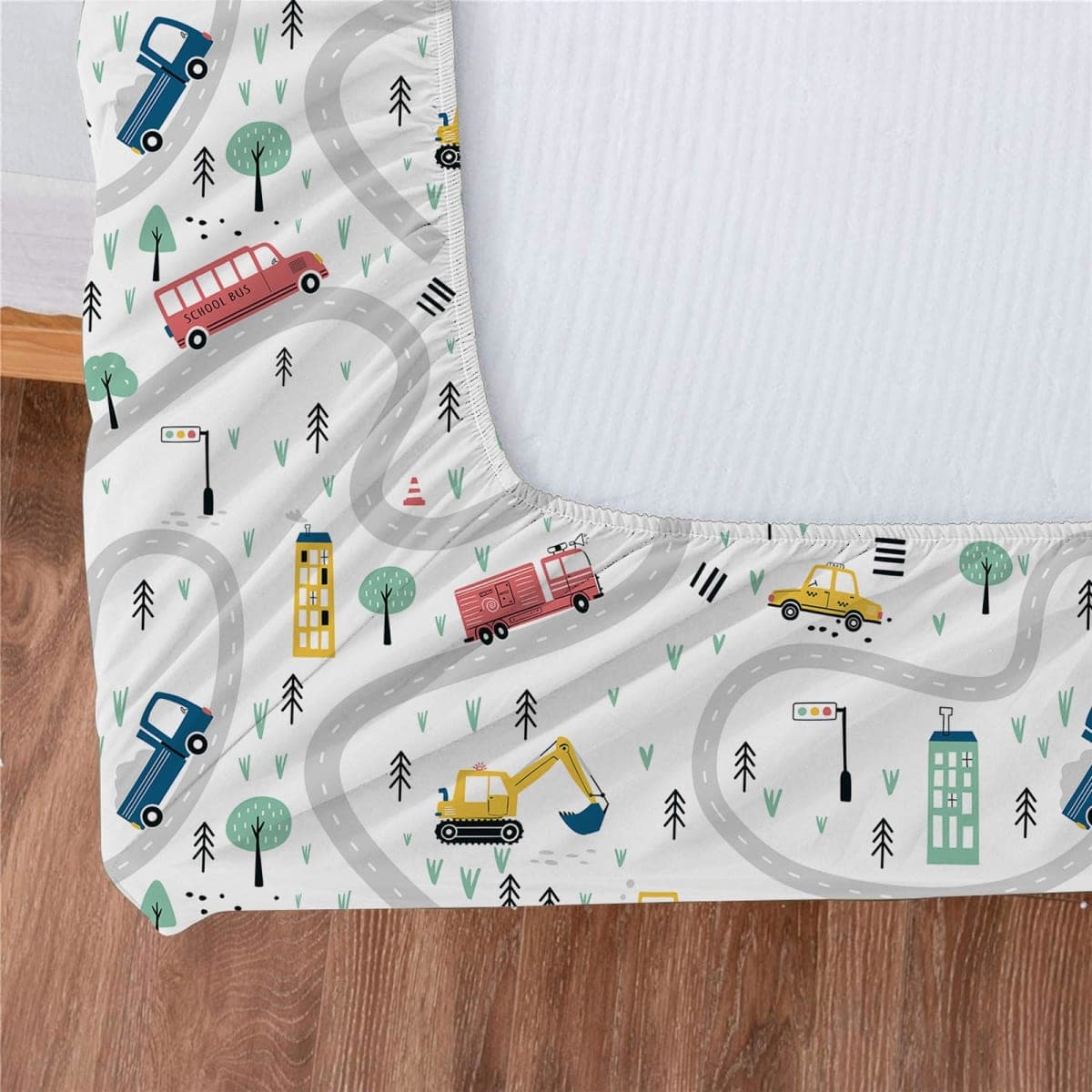 Yasida Car Sheet Sets for Kids Cute Cartoon Truck Bed Queen Size Fitted Sheets Boys 3D Plants Print Bedding Set Soft Microfiber Bedroom Decor(3pc) thumbnail 5