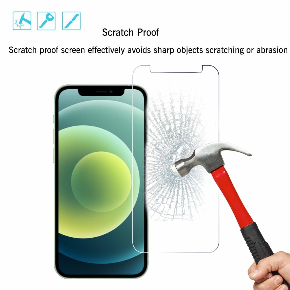 Ailun Screen Protector for iPhone 12/12 Pro 2020 6.1 Inch 3 Pack Case Friendly Tempered Glass thumbnail 3