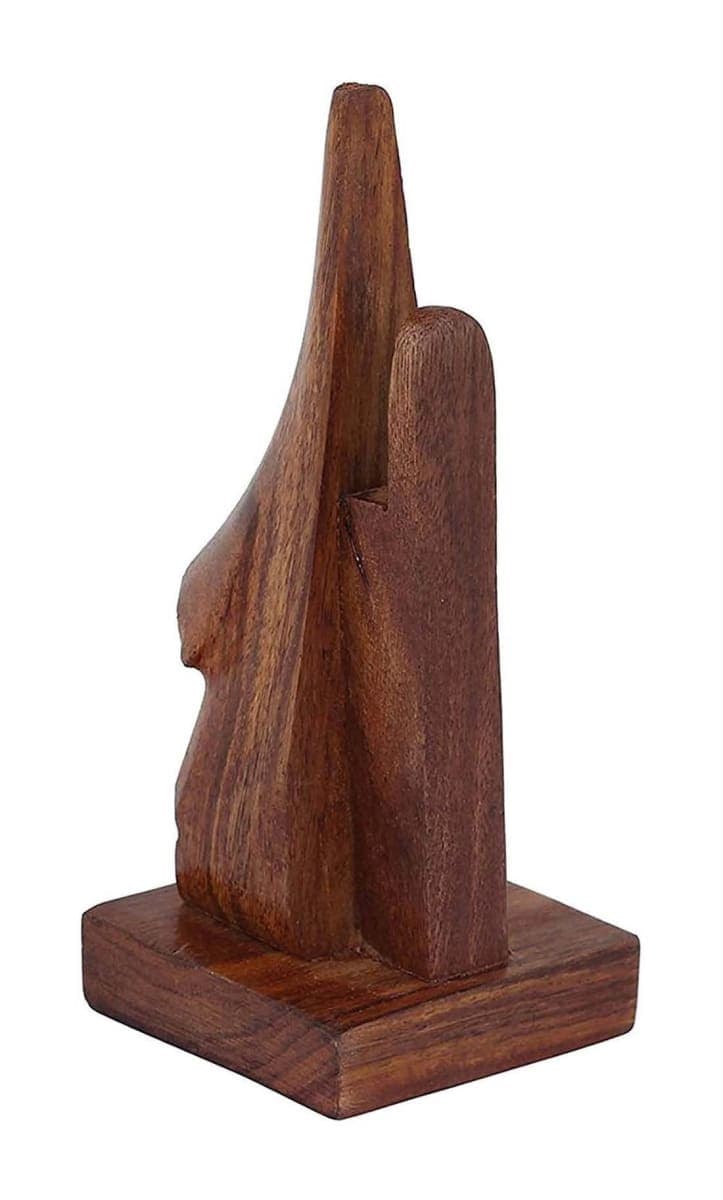 ZYNTIX Wooden Handmade Spectacle Specs Eyeglass Holder Stand Display Stand Nose Shaped 6 Inch Long Specs Holder thumbnail 2