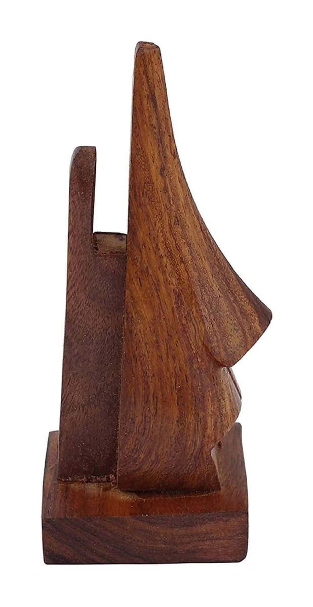 ZYNTIX Wooden Handmade Spectacle Specs Eyeglass Holder Stand Display Stand Nose Shaped 6 Inch Long Specs Holder thumbnail 3