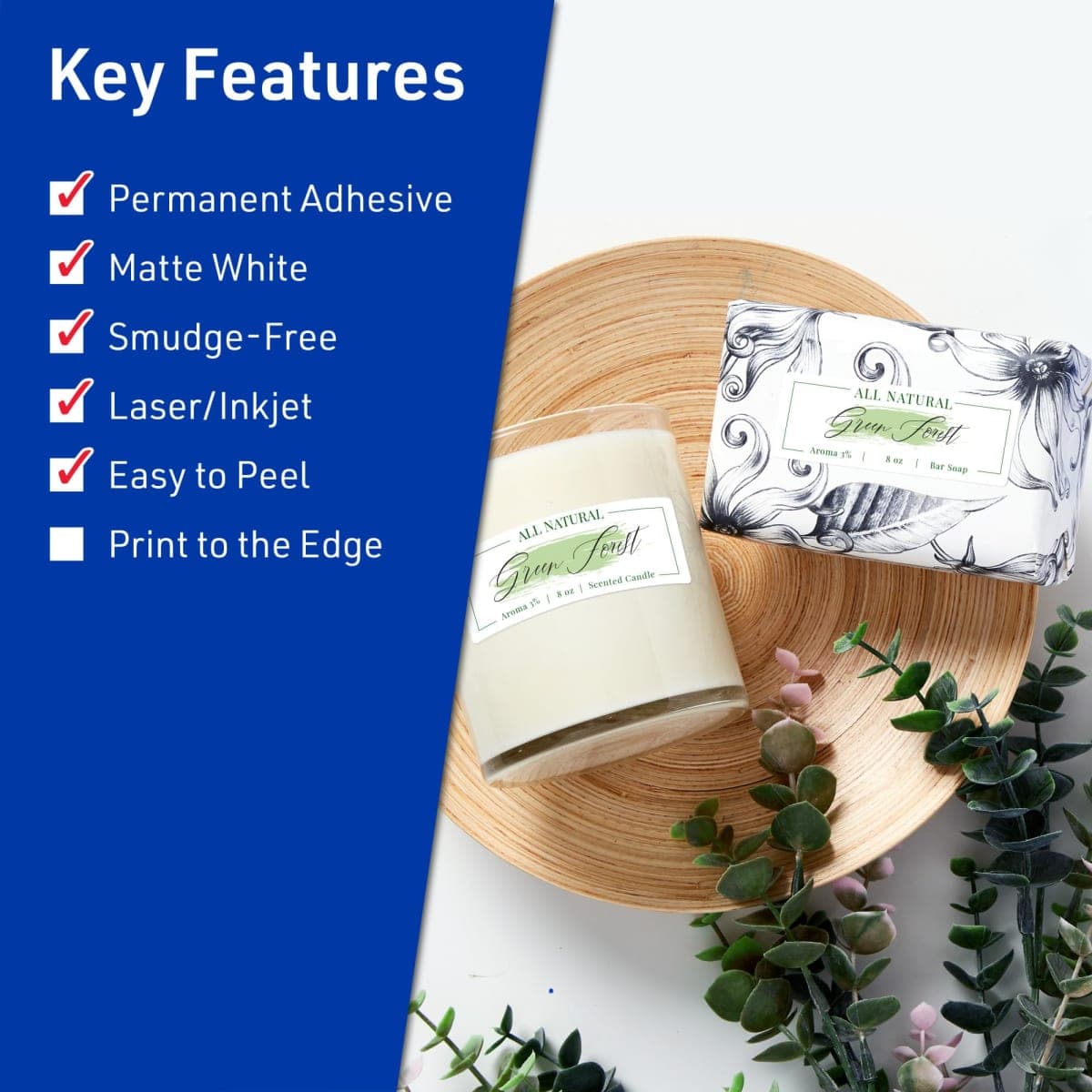 Avery TrueBlock Matte White Rectangle Labels, Sure Feed Technology, 5/8" x 3", 320 Matte White Labels, Laser/Inkjet Printable, Great for Packaging and Product Merchandising thumbnail 2