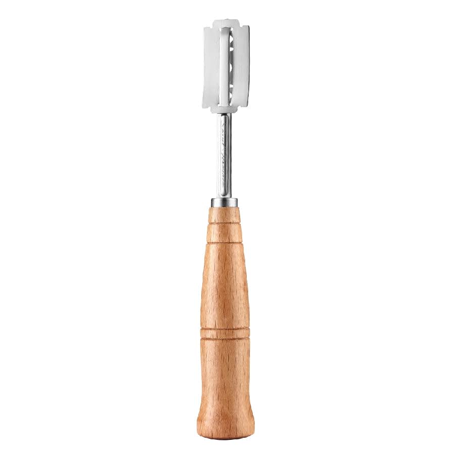 SAINT GERMAIN Premium Hand Crafted Bread Lame with 5 Blades Included - Best Dough Scoring Tool with Authentic Leather Protective Cover thumbnail 2
