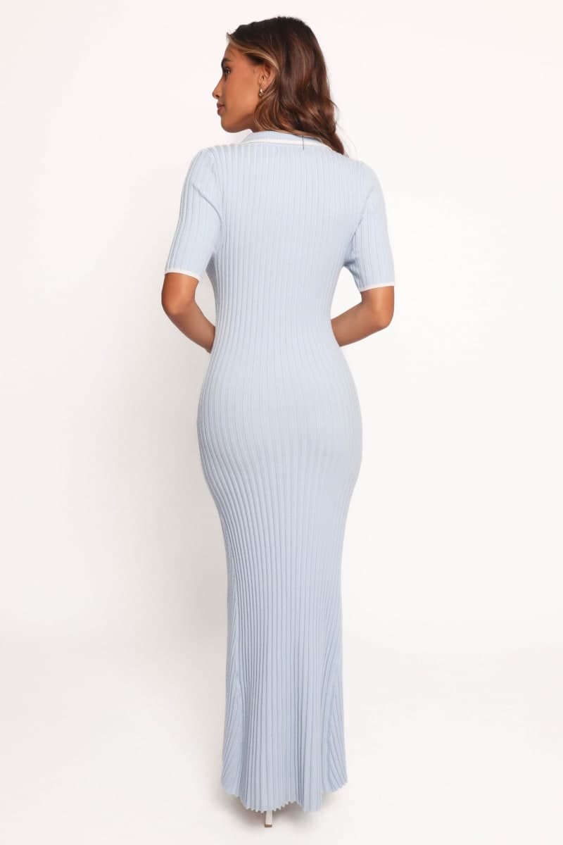 Petal & Pup Womens Crawford-Short-Sleeve-Knit-Dress-Pale-Blue, Pale Blue, Medium thumbnail 2