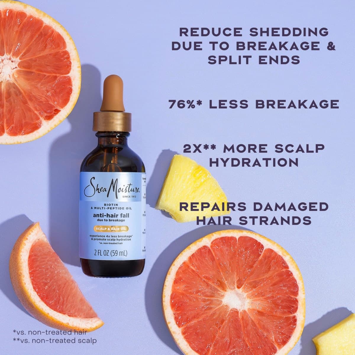 SheaMoisture Anti-Hair Fall Scalp & Hair Oil, with Biotin & Multi-Peptide & ScalpBoost Technology, Healthy Looking Hair and Moisturized Scalp, 59mL thumbnail 4