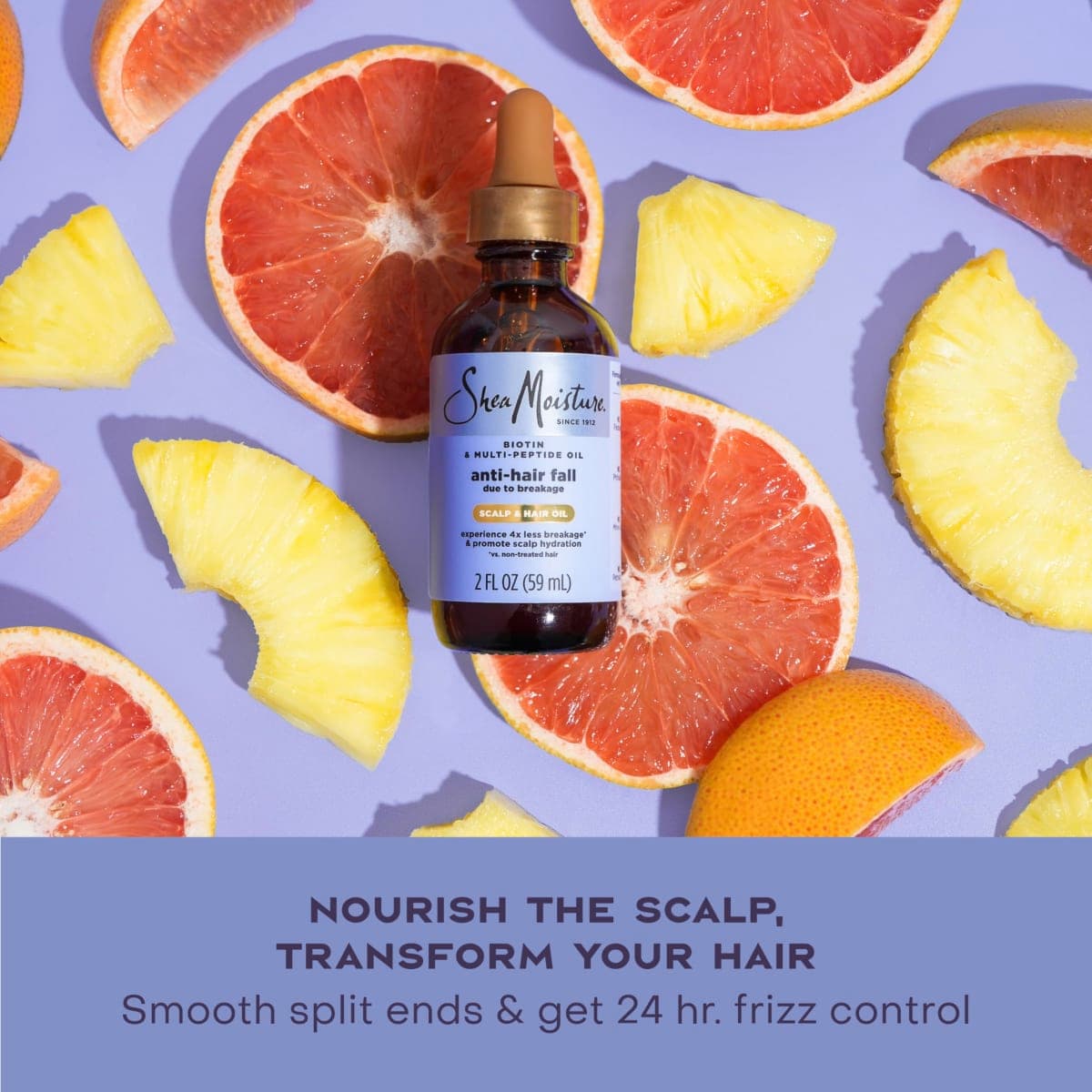 SheaMoisture Anti-Hair Fall Scalp & Hair Oil, with Biotin & Multi-Peptide & ScalpBoost Technology, Healthy Looking Hair and Moisturized Scalp, 59mL thumbnail 5