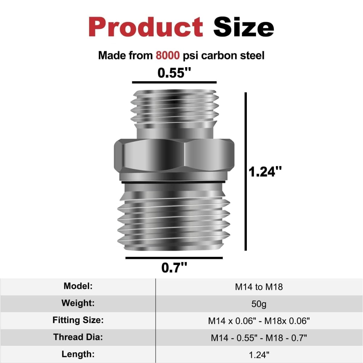14H to 18ED Fitting Adapters thumbnail 2