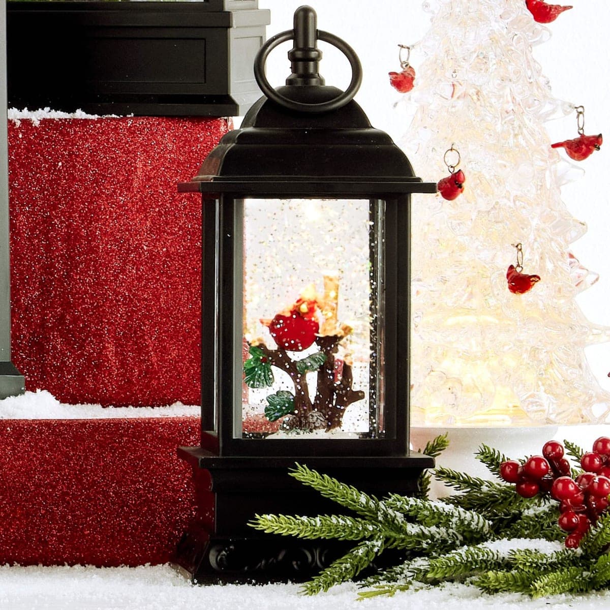 Raz Imports Red Cardinal Lighted Water Lantern 9.5 Inch thumbnail 3