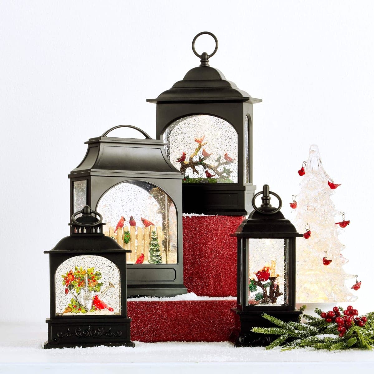 Raz Imports Red Cardinal Lighted Water Lantern 9.5 Inch thumbnail 4