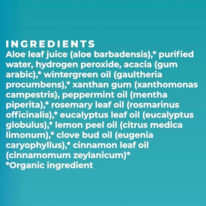Essential Oxygen Certified BR Organic Brushing Rinse, All Natural Mouthwash for Whiter Teeth, Fresher Breath, and Happier Gums, Alcohol-Free Oral Care, Wintergreen, 16 Ounce thumbnail 4